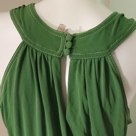 E1 Tibi 4 green dress with pockets and detachable belt - Picture 7 of 8